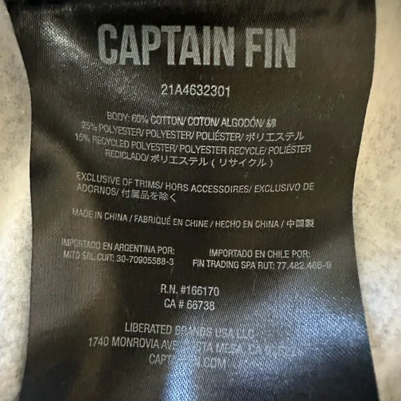 Captain Fin Co. Shweaty Anchor Crew Pullover Jumper Sweatshirt, Size XXL, NWT